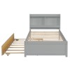 RISOKEYS Twin/Full Size Platform Bed Frame with Trundle & Bookcase Headboard ,No Box Spring Needed for Small Bedrooms,Apartments & Dorms - 4 of 4