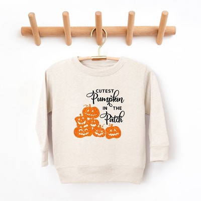 The Juniper Shop Cutest Pumpkin In The Patch Glitter Youth Ultra-Soft Graphic Sweatshirt