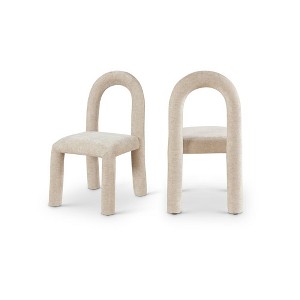 Meridian Furniture,Amari Chenille Fabric Dining Chair, Set of 2 - 1 of 4