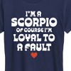 Women's - Instant Message - I'm A Scorpio Loyal To A Fault Short Sleeve Graphic T-Shirt - 2 of 4