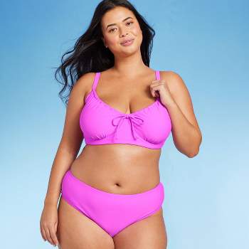 Women's Flower Charm Underwire Bikini Top - Wild Fable™ Pink 26 : Target