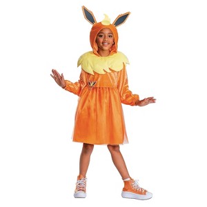 Pokémon Kids' Flareon Hooded Halloween Costume Dress - Orange - 7-8 - 1 of 4
