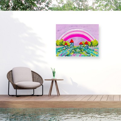 Trademark Fine Art - Ania Zwara  Opera Rose Rainbow Matted Framed Art