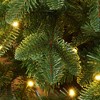 LuxenHome 4Ft Pre-Lit Green Artificial Christmas Tree with Round Wood Pot - 3 of 4