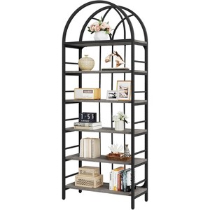 Tribesigns 78.7" 6-Tier Top-Arched Bookshelf - 1 of 4