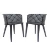 Outdoor Iron Patio Chairs Set of 2,Rust Resistant Metal Dining Chairs for Garden or Porch,Modern Outdoor Conversation Chairs-Cuddlewood - 2 of 4