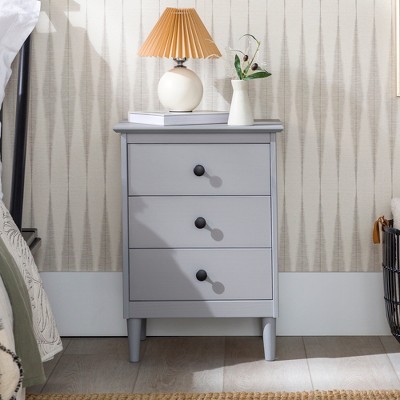 NicBex Mid-Century Modern Nightstand with 3 Drawer Bedside Table with Slanted Legs End Table for Living Room, Bedroom