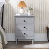 Classic 3-Drawer Solid Wood Nightstand - White - 4 of 4
