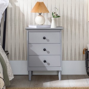 NicBex Mid-Century Modern Nightstand with 3 Drawer Bedside Table with Slanted Legs End Table for Living Room, Bedroom - 1 of 4