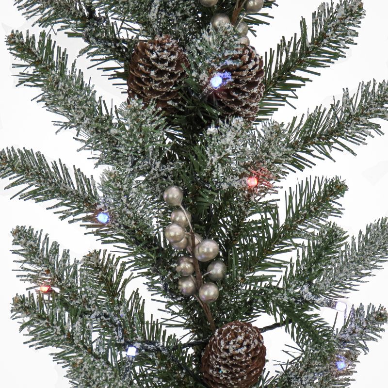 National Tree Company 9 ft. Snowy Morgan Spruce Garland with Twinkly™ LED Lights, 3 of 5