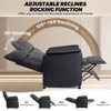 Electric Recliner Chair with Massage & Heat, PU Leather Recliner Sofa with Remote for Living Room or Office - 3 of 4