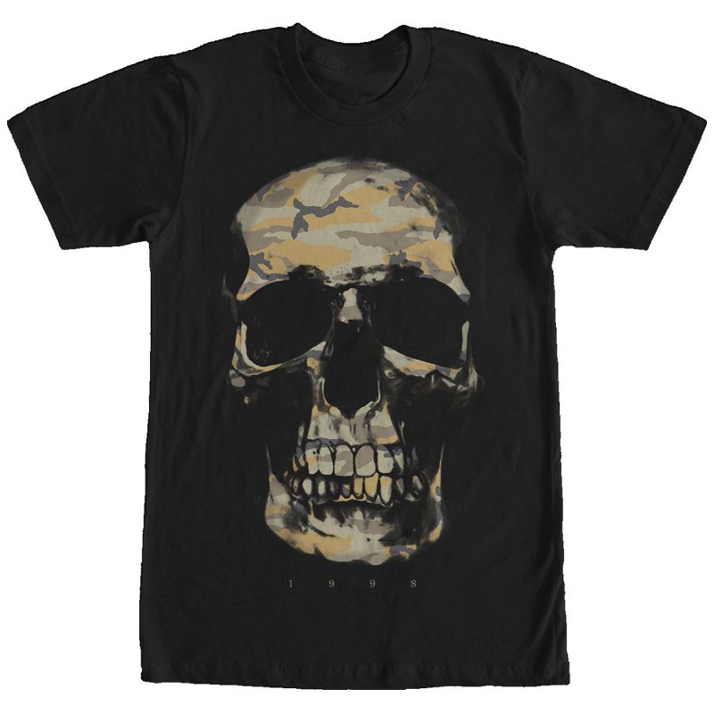 Men's Lost Gods Camouflage Print Skull T-Shirt, 1 of 5