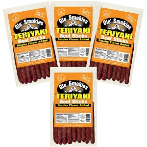 Buffalo Bills 7oz Teriyaki Ole Smokies (Beef Sticks) - Four 7oz Packs - 1 of 4