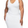 Slickblue Plus Size Sleeveless Ribbed Bodycon Midi Dress, Curve-Hugging Fit, Stretch Jersey, 8 Color Options, Size 1XL-3XL - 3 of 4