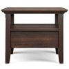 WyndenHall Normandy Narrow Side Table with Drawer Brunette Brown: Storage Shelf, Lacquered Pine Frame - image 4 of 4