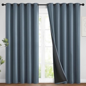 Yakamok Room Darkening Thermal Insulated Blackout Curtains for Bedroom (62Wx84L,Stone Blue 2 Panels) - 1 of 1