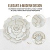 LuxenHome White and Gold Flower Metal Wall Decor - 3 of 4