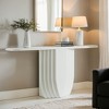 Hommoo 63" Modern Console Table with Geometric Base, Narrow Entryway Sofa Table - 3 of 4