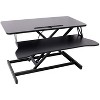 Okak 31.5IN Multifunction Small Desk with Adjustable Height, Standing Desk with Keyboard Tray, Computer Desk for Bedroom, Reading Room - 2 of 4