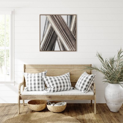 Bold Impressions II 30"x30" Black and White Framed Canvas Wall Art