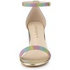Allegra K Women's Gradient Glitter Chunky Heels Sandals - 2 of 4