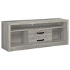 59" Driftwood Engineered Wood Classic TV Stand with 2 Drawers for Ample Storage and Durable Finish for Living Room and Bedroom - 2 of 4