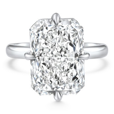 Pompeii3 Certified 11Ct Radiant Diamond Solitaire Engagement Ring 14k Gold/Pt Lab Created