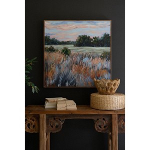 Framed Landscape Painting – Acrylic Wall Art with Natural Scene by Kalalou - 1 of 4