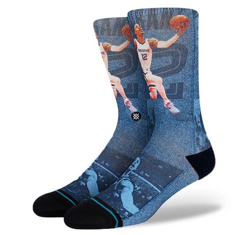 NBA Memphis Grizzlies Scratch Player Large Crew Socks - Ja Morant, 1 of 6