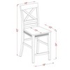 East West Furniture,Quincy Counter Height Stools With X-Back in Buttermilk and Cherry Finish, Set of 2 - 3 of 3