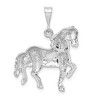 Black Bow Jewelry 14k White Gold Polished Horse Pendant, 25mm - 3 of 4