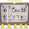 SEVOBAL Bathroom Storage Cabinet Wall Mounted Medicine Cabinet with Hidden Compartments and Defogging Mirror, White, 39.37"*27.56"*5.12" - 4 of 4