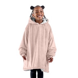 The Bare Homey - Kids Wearable Blanket - Fleece Side Pockets - 1 of 4