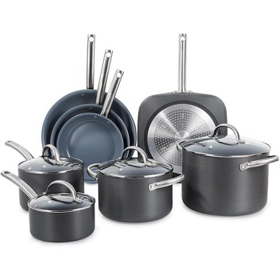 thumbnail image 2 of KitchenAid Hard Anodized Ceramic Nonstick Cookware Pots And Pans Set, 9 Piece - Matte Black - UK 2 of 11