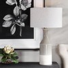 Uttermost Savin Ceramic Table Lamp – 31” Glossy Warm Gray and Textured Ivory Base with Gray Linen Shade - 2 of 4