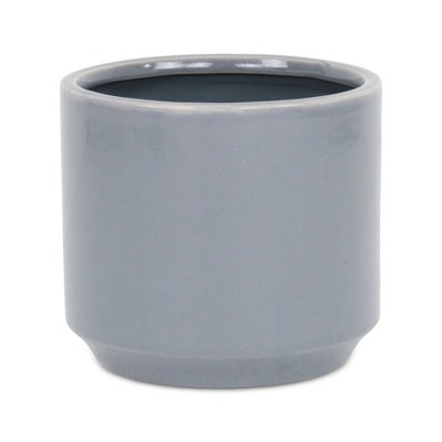 Cheung's Elegora Straight Side Solid Color Ceramic Pot - X-Large - Gray