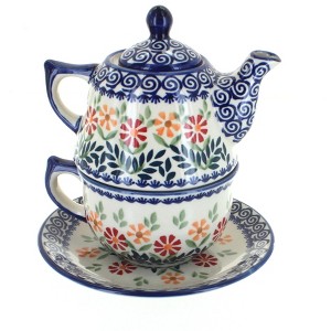Blue Rose Polish Pottery C027 Manufaktura Tea for One - 1 of 2