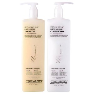 Giovanni Smooth As Silk Deep Moisture Shampoo & Conditioner for Calms Frizz, Detangles (33.8 oz XL DUO SET) Kit - 1 of 4
