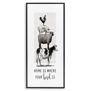 Stupell Industries Where Your Herd Family Animals, 10" x 24" - 1 of 4