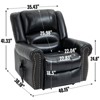 Grungis Faux Leather Lift Massage Chairs for Elderly,Cozy Recliner Chairs with Massage and Lumbar Heating for Living Room - 3 of 4