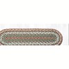 Earth Rugs Buttermilk/Cranberry Oval Stair Tread 27"x8.25" – Braided Jute Rustic Stair Rug in Warm Country Tones - 2 of 3