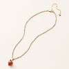 Strawberry Charm Tennis Necklace - kate spade new york x Target™ Gold - 2 of 4