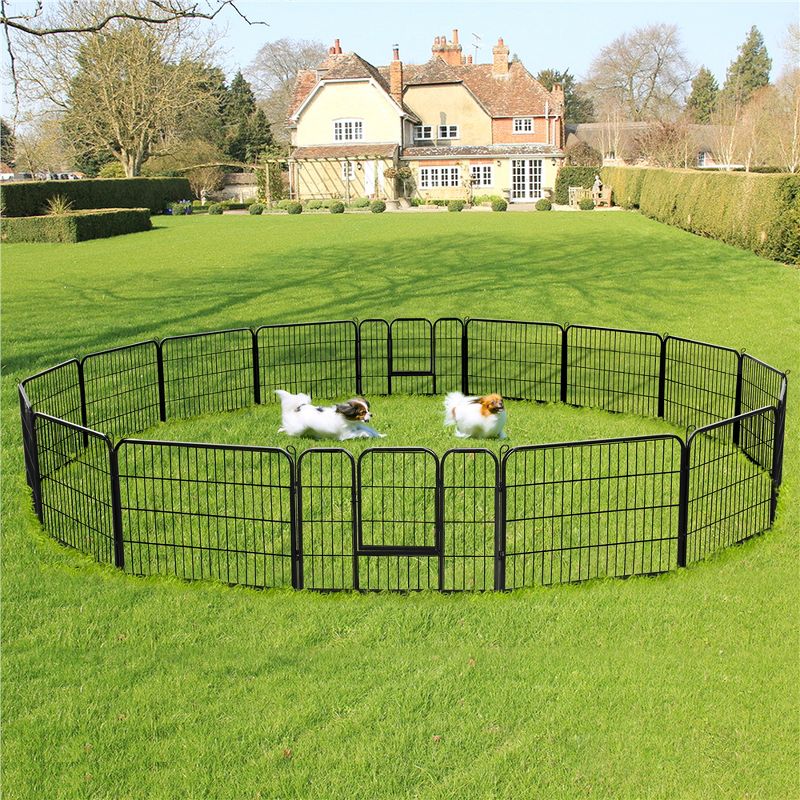 Yaheetech 24"H 16-Panel Large Dog Playpen for Outdoor Indoor, 3 of 10