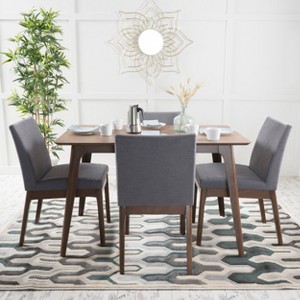 GDFStudio Brittany 5 Piece Mid-Century Modern Fabric Upholstered Dining Set - 1 of 4