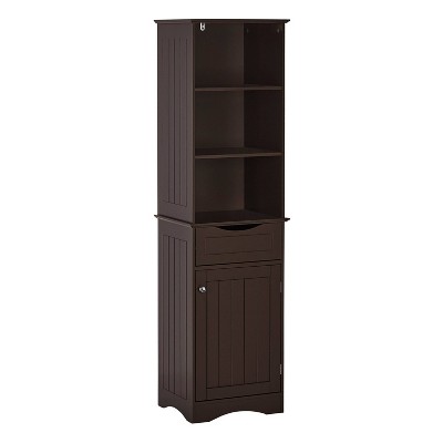 RiverRidge Ashland 16.54-in x 60.04-in x 13.39-in White Freestanding Linen  Cabinet in the Linen Cabinets department at