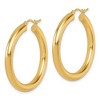Black Bow Jewelry 4mm x 34mm (1 5/16 Inch) 14k Yellow Gold Classic Round Hoop Earrings - 2 of 4