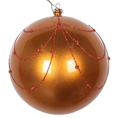 Vickerman Candy Glitter Curtain Ball Ornament