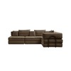 118.2" Oversized Corduroy L-Shaped Sectional Sofa, 6 Pillows, Modular - 4 of 4