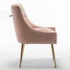 SEYNAR Modern Dining Chairs Set of 2, Upholstered Accent Chair Tufted Back Armless Chair with Back Pull ,Pink,24.5''D*21.6''W*33.3''H - 4 of 4