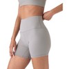 Future Planet Women's Nova Premium Performance Sport Athletic High Waisted Leggings Yoga Biker Shorts Tights Grey - 2 of 4